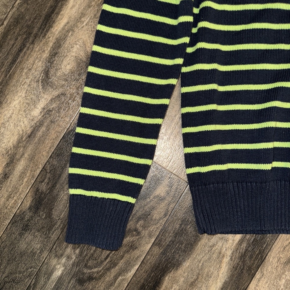 American Eagle Y2K Athletic Fit Striped Pullover Crewneck Sweater Men's Size LT - Picture 4 of 8